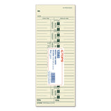 Tops 12593 Time Card For Acroprint/Ibm/Lathem/Simplex, Weekly, 3 1/2 X 9, 100/Pack