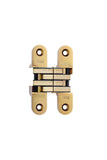 SOSS Invisible Hinge Model 216, 20 Minute Fire Rated, Zinc, Satin Brass Exterior Finish, Model Number 216US4, #14 x 11/2