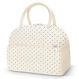 Coobiiya Lunch Bag Lunch Box for Women Men, Reusable Cute Corduroy Lunchbag - Leakproof, Insulated LunchBox Tote with Large Capa