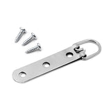 PHS Heavy Duty D Ring Picture Hangers - 30 Pack Large Strap Hangers for Picture Hanging - 3 Hole D Rings with Screws - 50 Pound