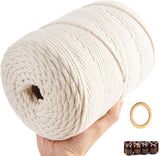 Okdeal Twisted 3Ply Macrame Thread 3Mm 200 Meters Cotton Cord Rope For Wall Hanging | Bohemian Decor | Planters | Crochet Yarn O