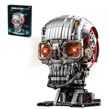CSNRHG Mechanical Skull Building Block Set 1099+ Pieces 3D Poseable Model with Mandibular Teeth Bite Drive for STEM Toys for Kid