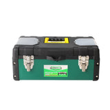 Malfah Tool Box Metal Plastic Cover, Removable Tool Tray Strong Metal Latches & Secure Grip Handle For Storage Of Tools, Ideal O