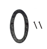 5.5Hotel House Door Numbers Cast Iron Black (Black(Zero), Large)