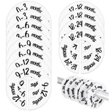 Gjinxi 12PCS Baby Closet Dividers, Fits 1.5 Rod Round Baby Clothes Dividers Hanger, Babies Clothes Size Age Divider Nursery Clos