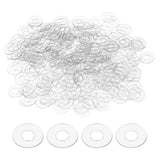 HARFINGTON 300pcs M5 PVC Flat Washers 5mm ID 12mm OD 0.3mm Thick Sealing Gasket Ring Spacer Metric Round Washers Replacement for