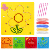 Nudfsy 5 Pcs Set Punch Needle Kit, Embroidery Punch Needle Kit For Beginners, Cross Stitch Kit For Creative Expression Activitie
