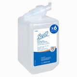 Scott Professional Antimicrobial Foam Skin Cleanser (91554), 1.0 L, Foaming, Clear, No Fragrance Added, Manual Hand Soap Refills
