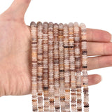 155pcs 6x2mm Natural Botswana Agate Disk Rondelle Spacer Semi Precious Gemstone Loose Stone Beads for Jewelry Making 15 Inch