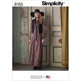 Simplicity Pattern 8165 Misses Maxi Dress with Lined Vest and Tie Size P5 (1214161820)