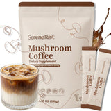 SereneRoot Mushroom Coffee, Instant Mushroom Coffee with 6 Adaptogenic Mushrooms and MCT Oil for Better Energy, Focus, Digestion