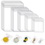 Outus 100 Pieces Clear PVC Jewelry Bags Small Plastic Zipper Lock Transparent Jewelry Storage Pouch Anti Tarnish Sealable Bags f