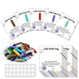 Clearain 40 Sets Bulk Little Hexagonal Columns Rocks Worry Stones Pocket Hug Token Gift Card for Friends Funeral Celebration of
