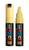 posca uni PC-8K Water-Based Paint Markers, Broad Tip (8mm), Straw Yellow, 2 Count