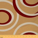 Erosebridal Retro Swirl Fabric By The Yard Mustard Yellow Burgundy Red Geometric Waterproof Indoor Fabric Modern Minimalism Deco