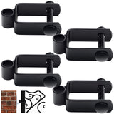 Hicarer 4 Pcs 1 1/2 x 1 1/2 x 5/8 Square Post Female Hinge with Nut and Bolt, Chain Link Fence Frame Gate Post Female Hinge Blac