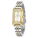 Daniel Hechter Paris Louvre Collection Square Dial Watch For Women With Roman Indices And Stainless Steel Strap-Dhw2006