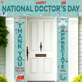 SmoothNovelty 3 Pcs Happy Doctors Day Banner Doctors Day Decorations Backdrop Banner Party Decor Thank You for All You Do for Ph