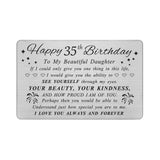 DEGASKEN 35th Birthday Card for Daughter - Happy Birthday Card Gifts for Daughter Turning 35-35th Birthday Decorations Gifts for