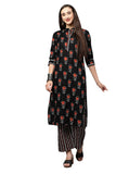 Anni Designer Women'S Cotton Straight Kurta With Palazzo (Kur105_M_Pink_Medium),Pink,M,,,