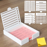 Sticky Note Stencil and Holder Compatible with 3x3 PostIt Notes