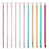 Heyleayar 11Pcs Tunisian Crochet Hooks Set From 2Mm(B) To 8Mm(L)27Cm/10.6Inch Long Crochet Needles Set Aluminum Afghan Knitting