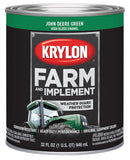 Krylon 2023 Farm & Implement Brush, High Gloss, John Deere Green, 1 Quart Architectural Paints