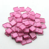 Sweven Art Mosaic Tiles, 15x15mm Square, 4mm Thick, Pastel Glitter Pink (Pack of 200Gms)