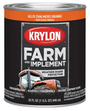 Krylon 2030 Farm & Implement Brush, High Gloss, Allis Chalmers Orange, 1 Quart Architectural Paints