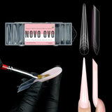NOVO OVO XXL XXXL Russian Almond/Coffin Nail Dual Forms for PolyGel Extension, NOT NAIL TIPS, Suitable for Harder/Builder/Poly G