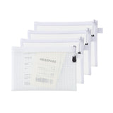 Yelona Heavy Duty 200 Micron Transparent Nylon Mesh Document Sleeves | Zipper File Folders A5 Size Durable, MultiPurpose Pouch