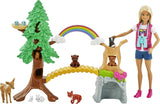 Barbie Wilderness Guide Doll And Playset, Blonde Fashion Doll With 10 Animal Figures, Tree, Rainbow And More