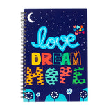 Funcart Love Dream Hope Spiral One Sided Ruled A5 Notebook/Diary Lined Diary With Softcover, 8.3 X 5.8