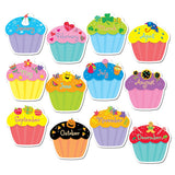 Creative Teaching Press Cupcake Accents for Bulletin Boards & Classrooms, CTP 10 Jumbo Designer Cutouts, 12Piece Set, Multic