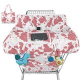 Shopping Cart Cover for Baby High Chair Cover Grocery Cart Cover for Baby Girl Boy Toddler Cow Print Portable Shopping Cart Cove