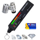 Valkynos Diamond Tester Kit with 60X Loupe & UV Light, Thermal Conductivity Diamond Tester Pen for Real Diamonds, Detects CZ, LE