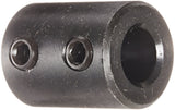 Climax Metals RC037 Black Oxide Plated Mild Steel Rigid Coupling, 3/8 Bore, 3/4 Outside Diameter, 1 Length, 1/420 x 3/16