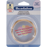 Beadalon German Style WireGold,Round,22 Gauge,32.8 Feet/Pkg