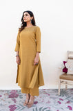 Gosriki Women'S Rayon Viscose Printed Straight Kurta With Pant & Dupatta (Purika Yellow-Gs_L_Yellow_Large),Yellow,,B0DWFKVDDL