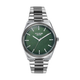 Sonata Poze 6 Chrome Calling Quartz Green Round Dial Men'S Watch | Cut Foled/Sheet Strap Material | Watches For Men Analog - Sp7