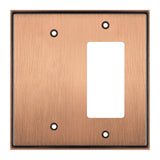 Henne Bery Soft Modern Decorative Wall Plate Switch Plate Outlet Cover (Blank/Decorator, Antique Copper)