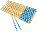 Iktu Natural Round Bamboo Reusable Chopsticks, Size 9.5 Inch, Set of 10 Pairs (Color/Pattern May Vary)