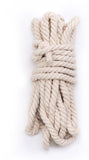 Tosnail 33 Feet 5/8 Natural Triple-Strand Twisted Cotton Rope