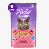 Halo Holistic Cat Food Wild Caught Salmon & Whitefish Formula, Healthy Grains Dry Cat Food, Complete Digestive Health, Kibble fo