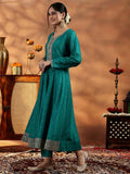 Libas Women'S Silk Blend Kurta Set (278910R Green L
