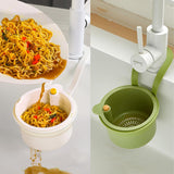 Stinecza Kitchen Sink Drain Strainer Basket, Plastic Organizer, Scrubber Waste Leaves, Faucet Hanging Design, Waste Holder & Foo