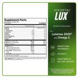 Vivioptal Lux 60 Softgels, Omega 3, Zinc, and Vitamin C & E, Multivitamin & Multimineral, Gluten Free, German Formula