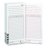 Acroprint 099111000 Totalizing Payroll Recorder Time Cards ES1010, Pack of 100 Cards, Numbered, Employee Signature Line