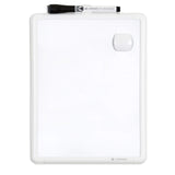 U Brands Contempo Magnetic Dry Erase Board, 8.5x11, White Modern Frame, Includes Magnet and Marker