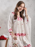 Anni Designer Women'S Rayon Blend Anarkali Embroidered Kurta With Pant & Dupatta (Raashi Cream-Vks02_Xl_Cream_X-Large),Cream,XL,,,